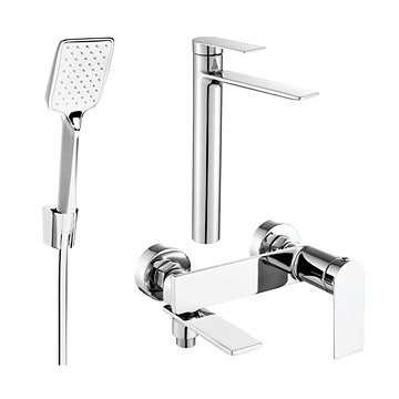 

Mexen Zero Set umyvadlová + vanová baterie s příslušenstvím R62, chrom (71113R62-00)