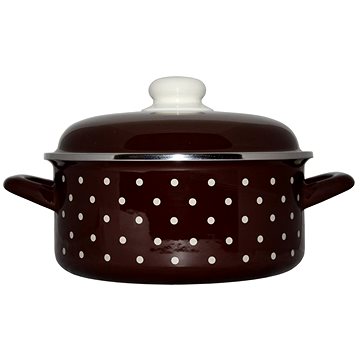 

Metalac hnědý puntík, mělký kastrol Standard s poklicí 20 cm, 2,75 l