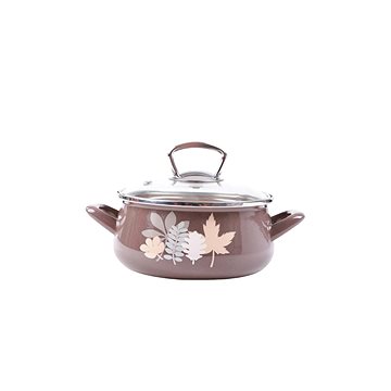 

Metalac lístky (šedé), kastrol se skleněnou poklicí 16 cm, 1,85 l