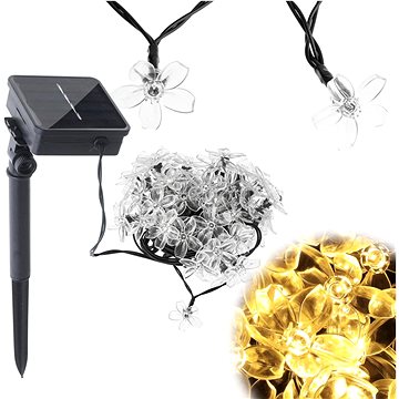 

MG Flowers solární řetěz 50 LED 7 m, teplá bílá