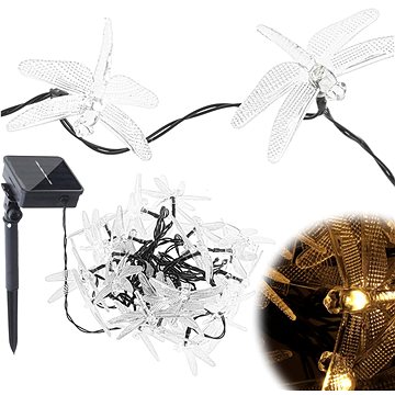 

MG Dragonflies solární řetěz 30 LED 6,5 m, teplá bílá
