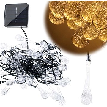 

MG Icicle solární řetěz 30 LED 6.5 m, teplá bílá