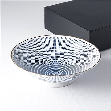 

Made In Japan Velká mísa s modrými linkami 25 cm 900 ml