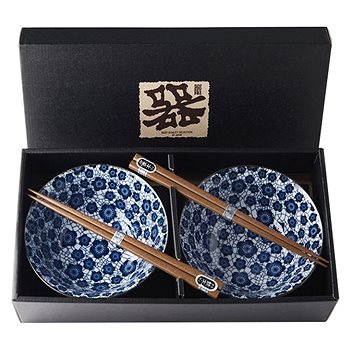 

Made In Japan Set misek Blue Plum Design s hůlkami 400 ml 2 ks