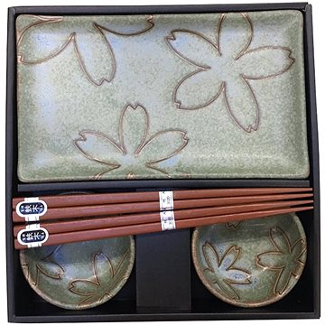 

Made In Japan Sushi set s květinovým motivem světle zelený 6 ks