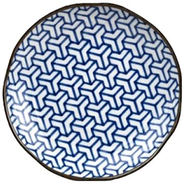 

Made In Japan Mělký talíř Herringbone Indigo Ikat 23 cm