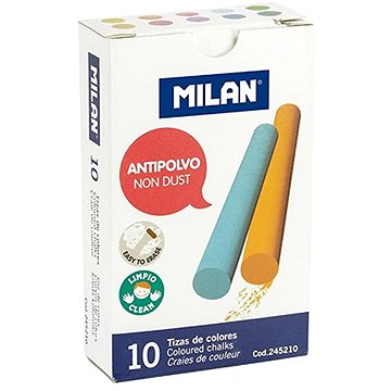 MILAN 245210 bezprašné kulaté, barevné - 10 ks