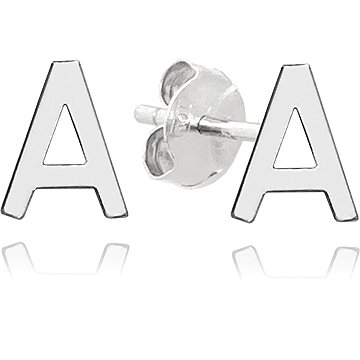 

MINET Stříbrné náušnice písmeno "A" (Ag 925/1000, 0,7 g)