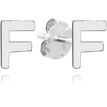 

MINET Stříbrné náušnice písmeno "F" (Ag 925/1000, 0,7 g)