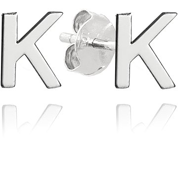 

MINET Stříbrné náušnice písmeno "K" (Ag 925/1000, 0,75 g)