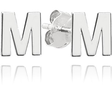 

MINET Stříbrné náušnice písmeno "M" (Ag 925/1000, 0,85 g)