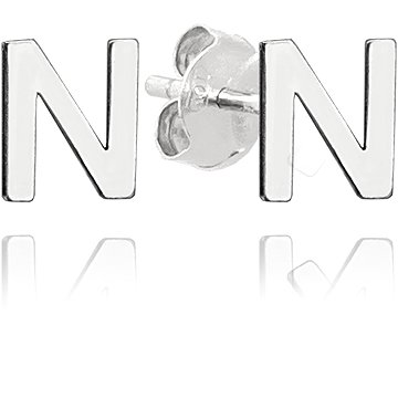 

MINET Stříbrné náušnice písmeno "N" (Ag 925/1000, 0,7 g)