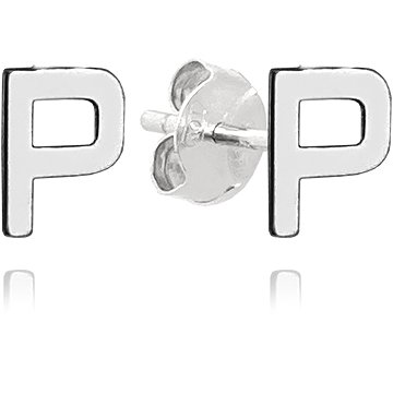 

MINET Stříbrné náušnice písmeno "P" (Ag 925/1000, 0,75 g)