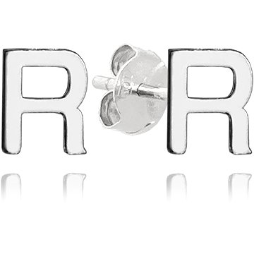 

MINET Stříbrné náušnice písmeno "R" (Ag 925/1000, 0,8 g)