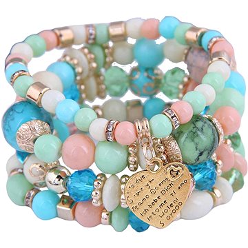 

Wrap Q1 Dámský korálkový wrapový náramek - sada 4ks - KW8123-5