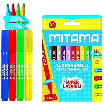 MITAMA omyvatelné, 3 mm, trojhranné - sada 24 ks