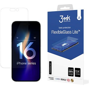 

3MK hybridní sklo FlexibleGlass Lite pro Apple iPhone 16 Pro