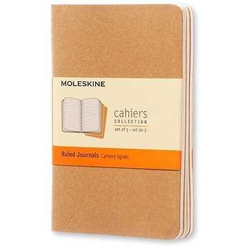 

MOLESKINE Cahier S, hnědý - balení 3 ks
