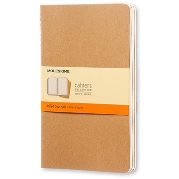 

MOLESKINE Cahier L, hnědý - balení 3 ks
