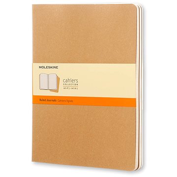 

MOLESKINE Cahier XL, hnědý - balení 3 ks