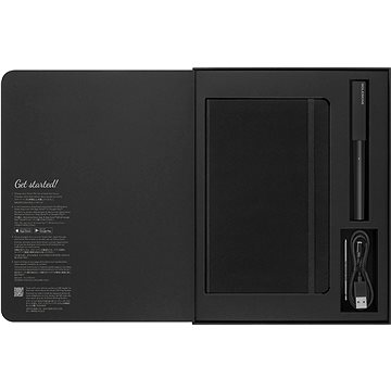 

MOLESKINE Smart Writing Set, tvrdé desky, linkovaný, černý