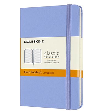 

Moleskine S, tvrdé desky, linkovaný, nebesky modrý