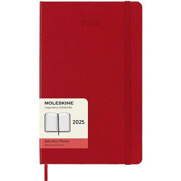 

MOLESKINE 2025 L denní, tvrdé desky, červený