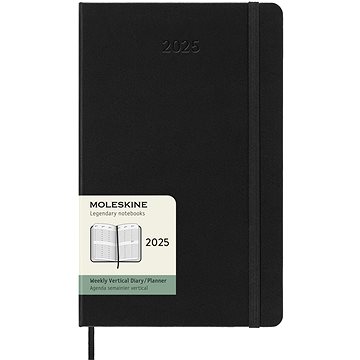 

MOLESKINE 2025 L vertikální týdenní , tvrdé desky, černý