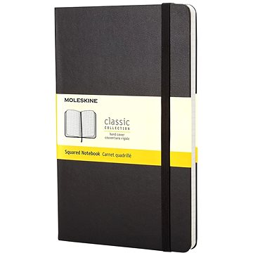 

MOLESKINE L, tvrdé desky, čtverečkovaný, černý