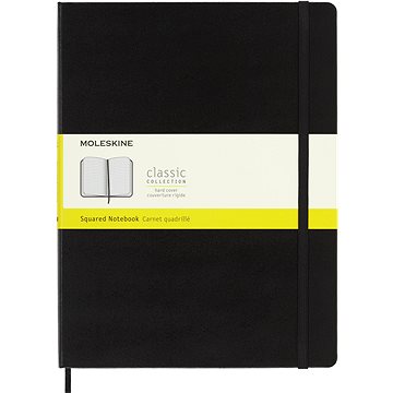 

MOLESKINE XL, tvrdé desky, čtverečkovaný, černý