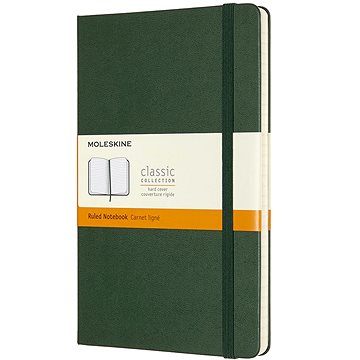 MOLESKINE L, tvrdé desky, linkovaný, zelený