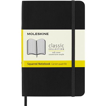 

MOLESKINE S, měkké desky, čtverečkovaný, černý