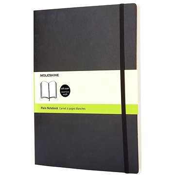 MOLESKINE XL, měkké desky, čistý, černý