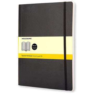MOLESKINE XL, měkké desky, čtverečkovaný, černý