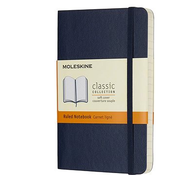 

MOLESKINE S, měkké desky, linkovaný, modrý