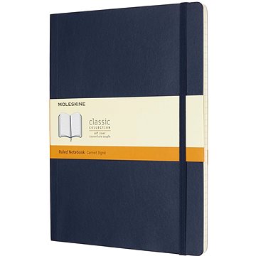 

MOLESKINE XL, měkké desky, linkovaný, modrý
