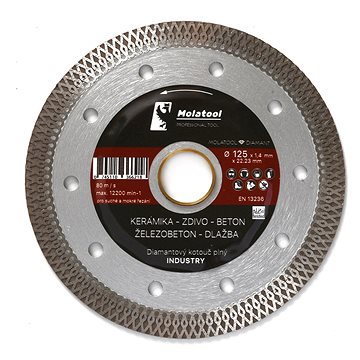 

Diamantový řezný kotouč Molatool 125 × 1,4 × 22,2 mm Industry Profi