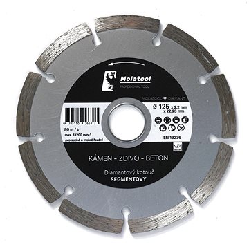 

Diamantový řezný kotouč Molatool 125 × 2,2 × 22,2 mm Segment Profi