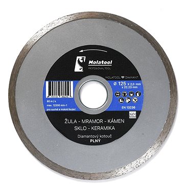 

Diamantový řezný kotouč Molatool 125 × 2,0 × 22,2 mm Standard Profi
