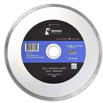 

Diamantový řezný kotouč Molatool 180 × 2,4 × 22,2 mm Standard Profi
