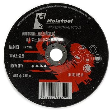 

Brusný kotouč Molatool Profi 180 × 6,5 × 22,2 mm