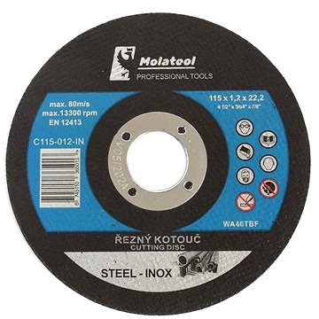 

Řezný kotouč Molatool Profi 115 × 1,2 × 22,2 mm