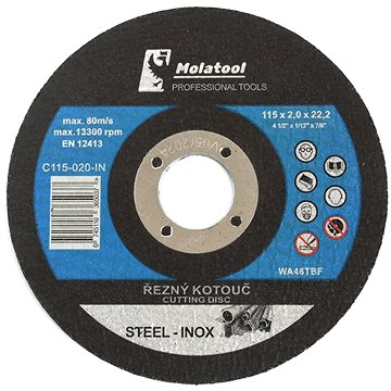 

Řezný kotouč Molatool Profi 115 × 2,0 × 22,2 mm