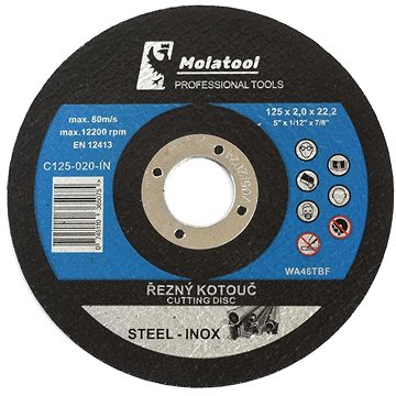 

Řezný kotouč Molatool Profi 125 × 2,0 × 22,2 mm