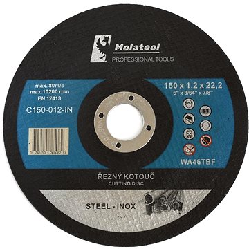 

Řezný kotouč Molatool Profi 150 × 1,2 × 22,2 mm