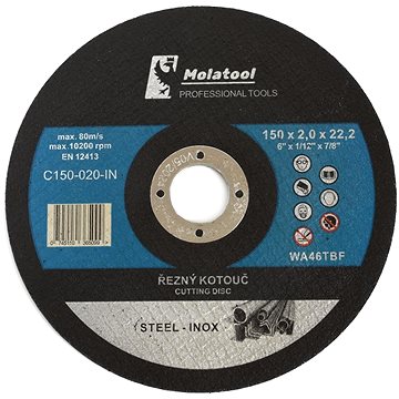 

Řezný kotouč Molatool Profi 150 × 2,0 × 22,2 mm