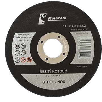 

Řezný kotouč Molatool Standard 115 × 1,2 × 22,2 mm