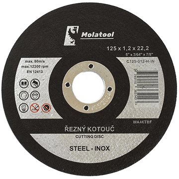 

Řezný kotouč Molatool Standard 125 × 1,2 × 22,2 mm
