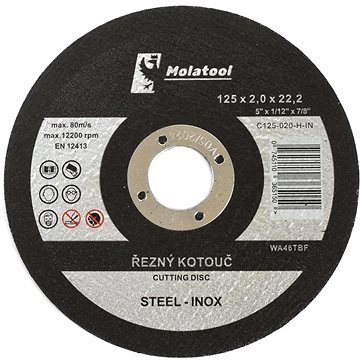 

Řezný kotouč Molatool Standard 125 × 2,0 × 22,2 mm