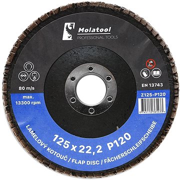 

Lamelový brusný kotouč Molatool VSM Zirkon 125 mm P120